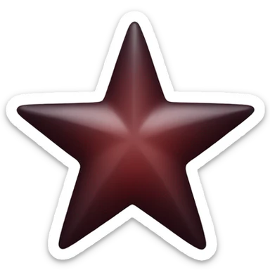 Dark red star sticker