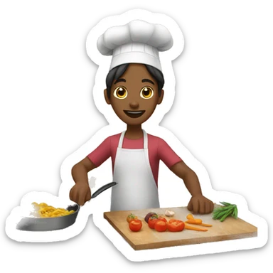 Me cooking sticker