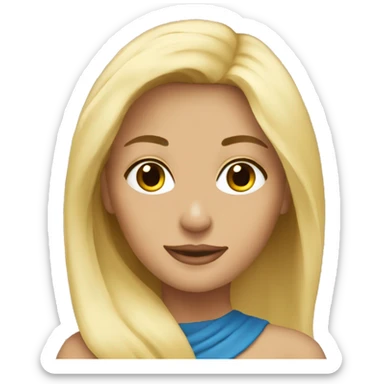 very beautiful blonde woman sticker