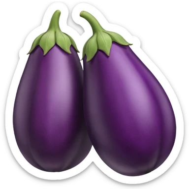 Eggplant with veins vascular sticker