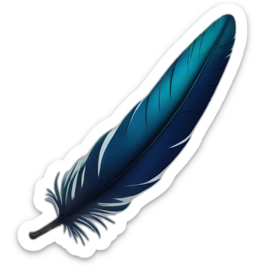 Peakcock text feather imogi sticker