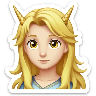 yellowish alicorn, golden eyes, straw-colored hair, haughty gaze sticker