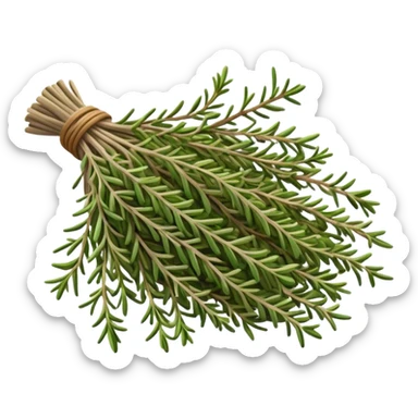 Cinematic Realistic dried Thyme Emoji for cooking sticker