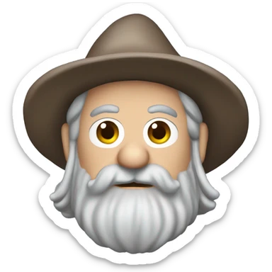 gandalf dressed as mario twisted at his torso sticker