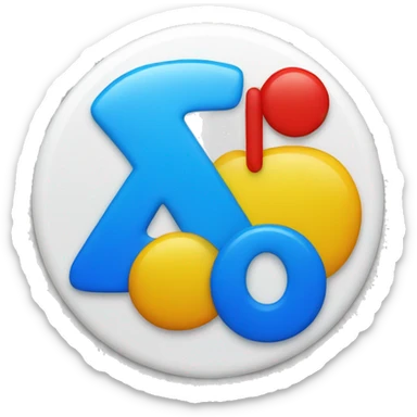 White circle inside ".ec", point colour yellow, letter "e" colour blue and letter "c" colour red sticker