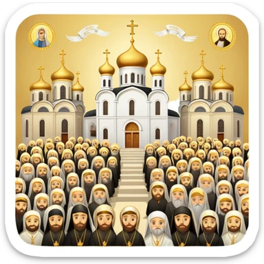 Russian orthodox church celebration sticker