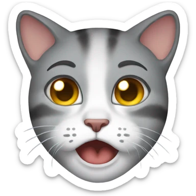Crying cat emoji sticker