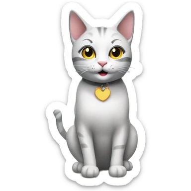 happy gay cat on a shopping spree sticker