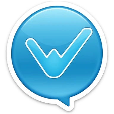 Blue colored tick  like instagram blue tick  sticker