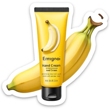 banana hand cream sticker