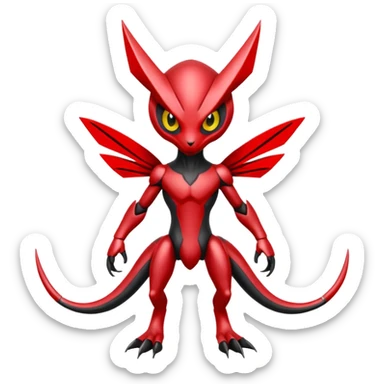 Scizor-Bisharp-Fakémon-hybrid-creature (full body)  sticker