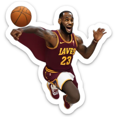 Flying Lebron James sticker