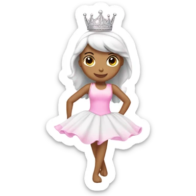 Pink Pilates princess white sticker