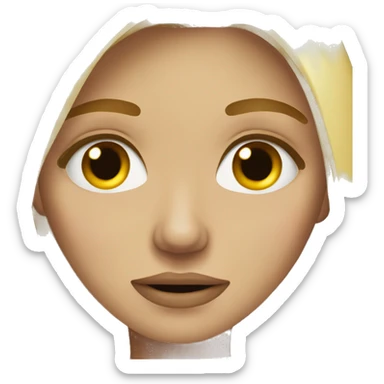 very beautiful blonde woman crying sticker