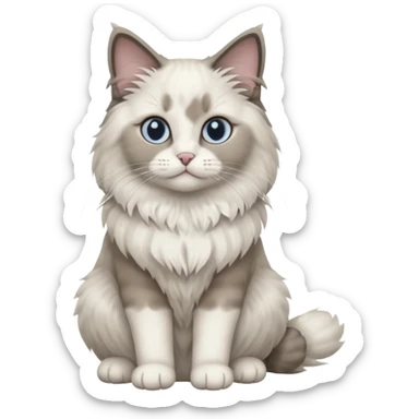 Ragdoll sitting full body sticker