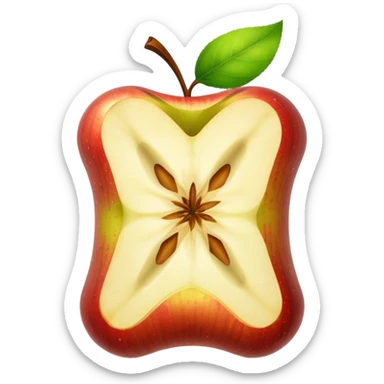 Apple core sticker