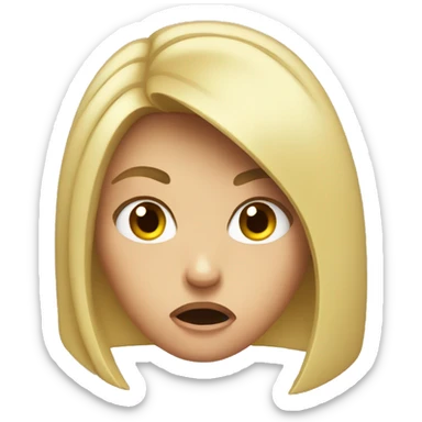 girl who is mad furious sticker