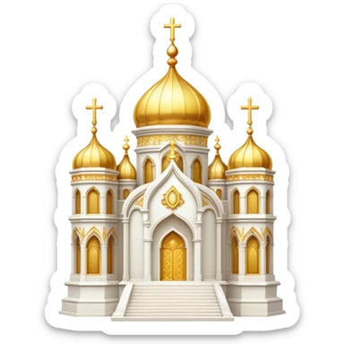 White and Golden Divine Holy Glorious Shiny Sparkly Scenic Scenery Deco Fakémon sticker