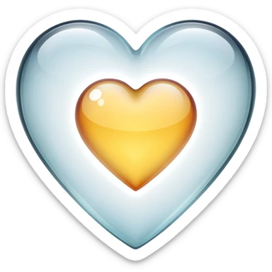 Clear heart sticker