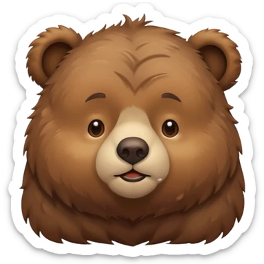 sleepy cute bear sticker