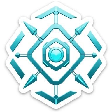  White And Cyan Cyber Aesthetic Deco sticker