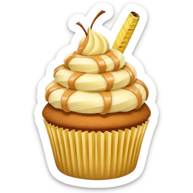 Cupcake de banana e canela sticker