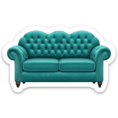 Teal couch sticker