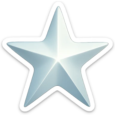 Remove the background from the image, keep the star shiny, elegant and modern with a sleek appearance. sticker