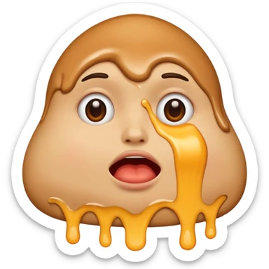 combination of these two emojis: 🫠🤤 sticker