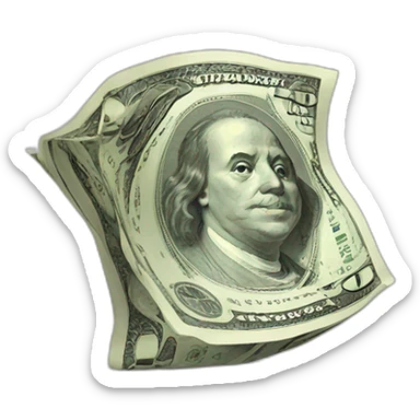 wad of dollars sticker