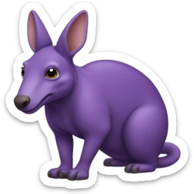purple aardvark sticker