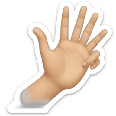 hand doing the phon sign with rings on every fingers sticker