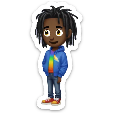 rainobow sonic character playboi carti styled sticker