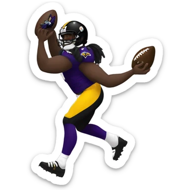 Steelers beating a raven sticker