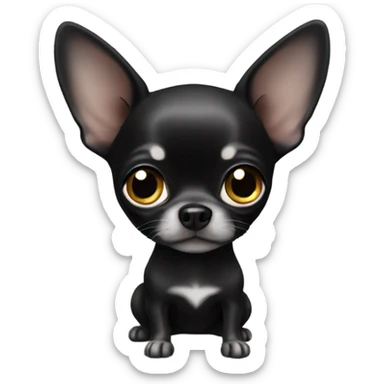 Little black chihuahua  sticker
