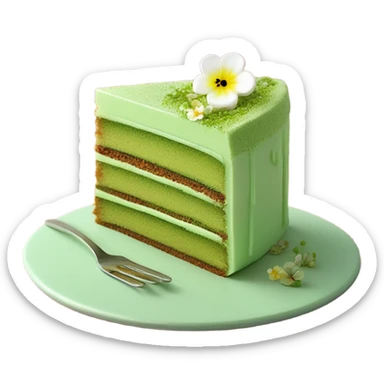 Matcha cake sticker