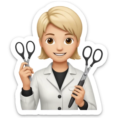 Hairdresser with scissors




 sticker