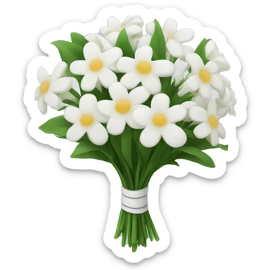 Bouquet of white flowers sticker