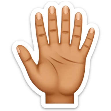 Four fingered hand sticker