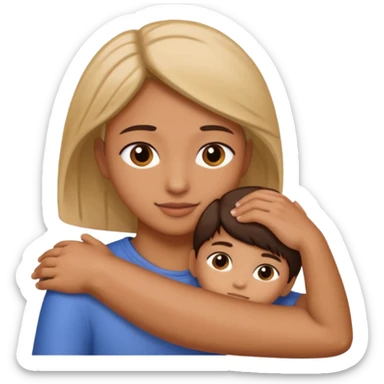 A Hand on placed on another persons shoulder zoomed in  sticker