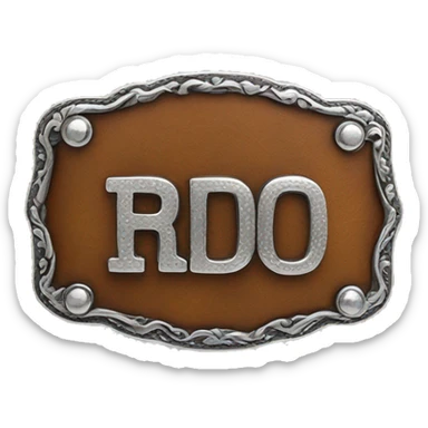 rodeo belt buckle  sticker
