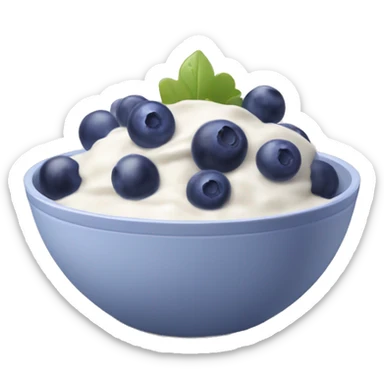 yoghurt bowl with grapes and blueberries sticker