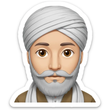 mullah traditional Islamic scholar wearing a turban sticker