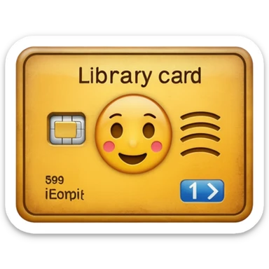 Library card
 sticker