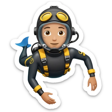 Free dive hero underwater sticker