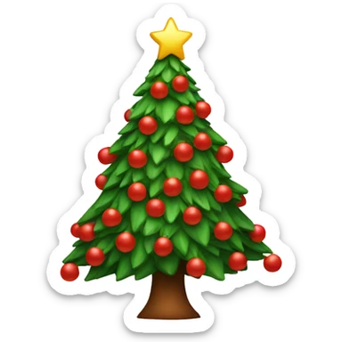 Red Christmas tree sticker