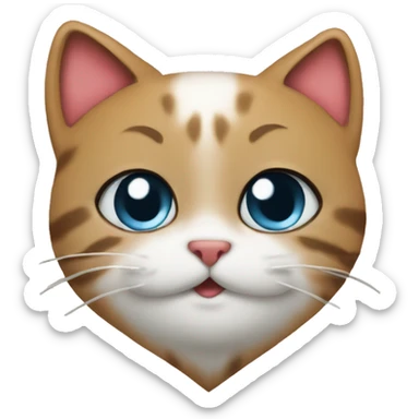 Heart with cat sticker