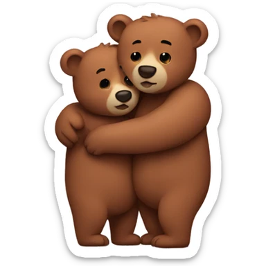 Bears hugging sticker