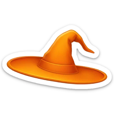 Orange witch hat sticker