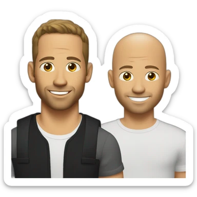 paul walker Vin Diesel sticker